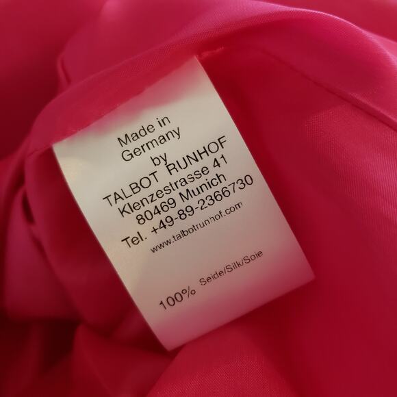 Talbot Runof Silk Taffeta Faux-Wrap Tea-Length Gown Size 12 - Picture 12 of 12